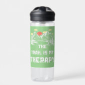 The Trail Is My Therapy Hikers Inspiration Trinkflasche (Vorderseite)