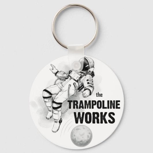 The Trampoline Works Black-and-white Astronaut Schlüsselanhänger (Vorderseite)