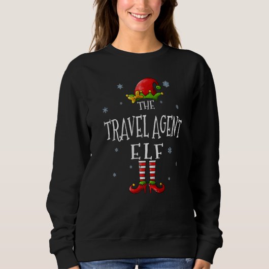 The Travel Agent Elf Squad Groupe Matching Christ Sweatshirt (Vorderseite)