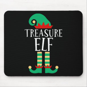 The Treasure Elf Funny Family Matching Weihnachten Mousepad