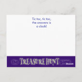 The Treasure Hunt Game - Clue #1 - Uhr Postkarte (Rückseite)