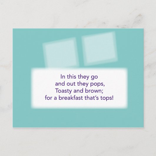 The Treasure Hunt Game - Clue #4 - Toaster Postkarte (Vorderseite)