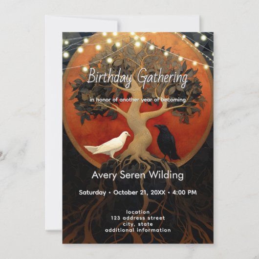 The Tree Between Worlds | Tree of Life R&B Einladung (Vorderseite)