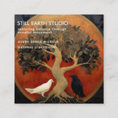 The Tree Between Worlds | Tree of Life R&B Quadratische Visitenkarte (Vorderseite)