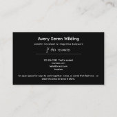 The Tree Between Worlds | Tree of Life R&B Visitenkarte (Rückseite)