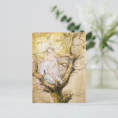 The Tree Fairy Vintage  Postkarte (Stehend Vorderseite)