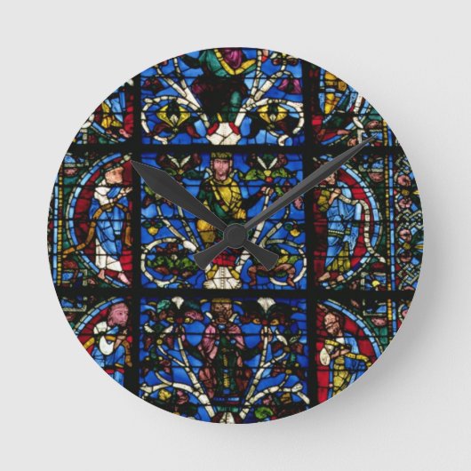 The Tree of Jesse, lancet window in the west facad Runde Wanduhr (Vorderseite)
