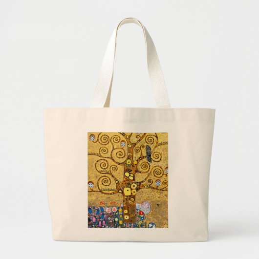 “ The Tree of Life ” , Gustav Klimt Jumbo Stoffbeutel (Vorne)