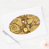 “ The Tree of Life ” , Gustav Klimt Ovaler Aufkleber (Umschlag)