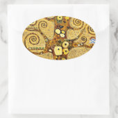 “ The Tree of Life ” , Gustav Klimt Ovaler Aufkleber (Tasche)