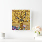 “ The Tree of Life ” , Gustav Klimt Quadratische Wanduhr (Zuhause)