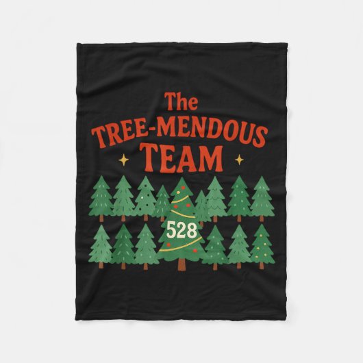 The Treemendous Team Funny Christmas Work Fleecedecke (Vorderseite)