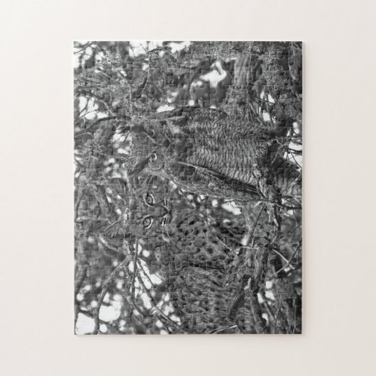 The Trees Have Eyes Bobcat And Owl Jigsaw Puzzle (Vertikal)