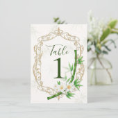 The Tropical Imperial Bamboo Garden Wedding  Einladung (Stehend Vorderseite)