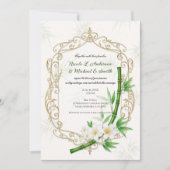The Tropical Imperial Bamboo Garden Wedding  Einladung (Vorderseite)