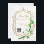 The Tropical Imperial Bamboo Garden Wedding  Einladung<br><div class="desc">Thank You Card. Check out other items in this matching suite.</div>