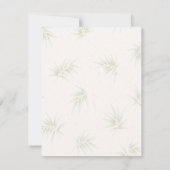 The Tropical Imperial Bamboo Garden Wedding  Einladung (Rückseite)