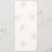 The Tropical Imperial Bamboo Garden Wedding Menu Menükarte (Rückseite)