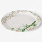 The Tropical Imperial Bamboo Garden Wedding  Pappteller (Schrägansicht)