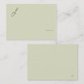 The Trowel -Botanists Pause- Minimalist Begleitkarte (Vorne/Hinten)