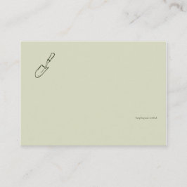 The Trowel -Botanists Pause- Minimalist Begleitkarte