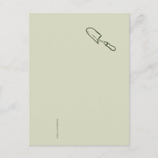 The Trowel -Botanists Pause- Minimalist Feiertagspostkarte