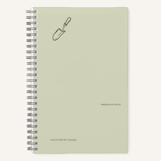 The Trowel -Botanists Pause- Minimalist Notizblock (Vorderseite)