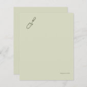 The Trowel -Botanists Pause- Minimalist Stationary (Vorne/Hinten)