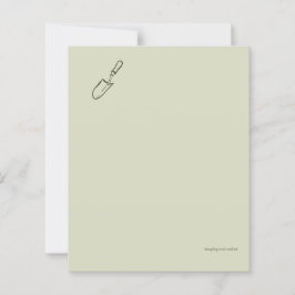 The Trowel -Botanists Pause- Minimalist Stationary