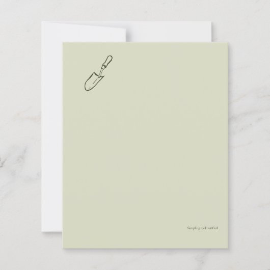 The Trowel -Botanists Pause- Minimalist Stationary (Vorderseite)