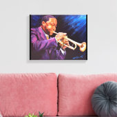 The Trumpet Player 11" x 14" Leinwand Gallery Prin (Insitu (Wohnzimmer))