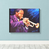 The Trumpet Player 11" x 14" Leinwand Gallery Prin (Insitu (Holzboden))
