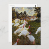 The Turkeys by Claude Monet Postkarte (Vorne/Hinten)