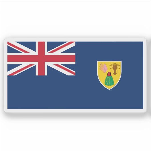 The Turks and Caicos Islands flag,British Overseas Aufkleber (Vorderseite)