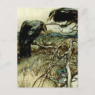 "The Twa Corbies" von Arthur Rackham Postkarte