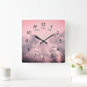 The Twelve Disciples of Jesus Square Wall Clock Quadratische Wanduhr (Zuhause)