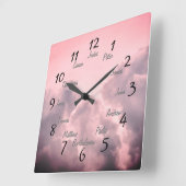 The Twelve Disciples of Jesus Square Wall Clock Quadratische Wanduhr (Winkel)