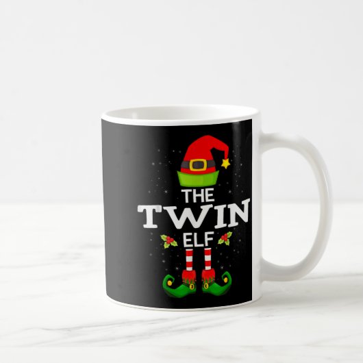 The Twin Elf Christmas Family Matching Pajama Kaffeetasse (Rechts)