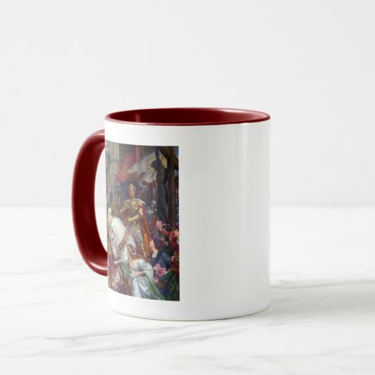 The Two Crowns c. 1900 von Sir Frank Dicksee Tasse (Vorderseite Links)