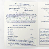 The Two Hearts Catholic Wedding Dreifach-gefaltete Programmkarte (Innen Erste Seite)