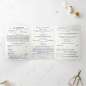 The Two Hearts Catholic Wedding Dreifach-gefaltete Programmkarte (Innenseite)