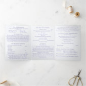 The Two Hearts Catholic Wedding Dreifach-gefaltete Programmkarte (Innenseite)