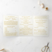 The Two Hearts Catholic Wedding Dreifach-gefaltete Programmkarte (Innenseite)