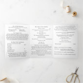 The Two Hearts Catholic Wedding Dreifach-gefaltete Programmkarte (Innenseite)