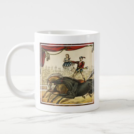 The Two Horse Act, Circus Performance, Circa 1874. Jumbo-Tasse (Links)
