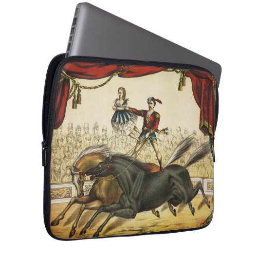 The Two Horse Act, Circus Performance, Circa 1874. Laptopschutzhülle (Vorne Rechts)