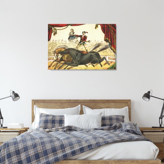 The Two Horse Act, Circus Performance, Circa 1874. Leinwanddruck (Insitu (Schlafzimmer))