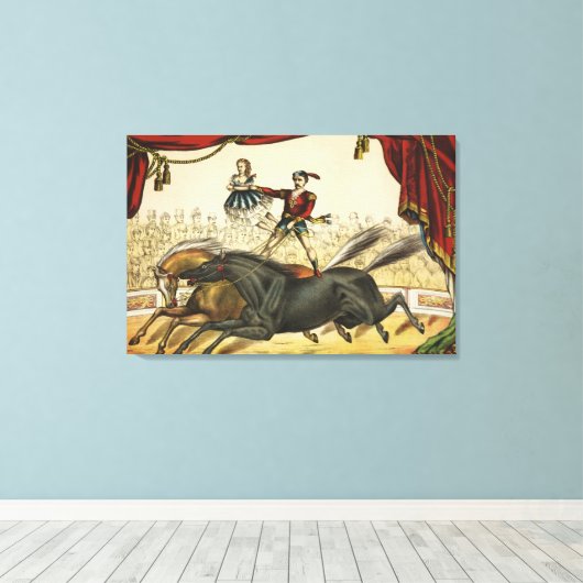 The Two Horse Act, Circus Performance, Circa 1874. Leinwanddruck (Insitu (Holzboden))
