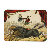 The Two Horse Act, Circus Performance, Circa 1874. Magnet (Horizontal)