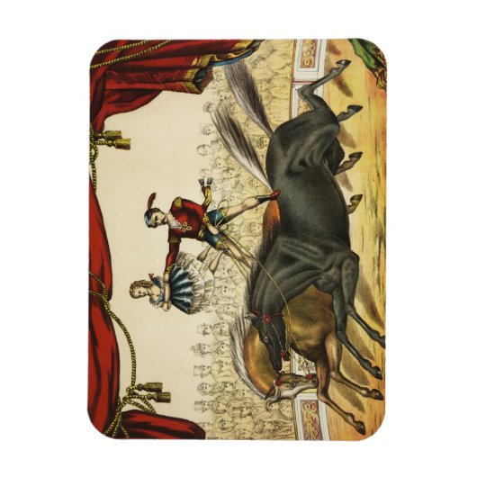 The Two Horse Act, Circus Performance, Circa 1874. Magnet (Vertikal)
